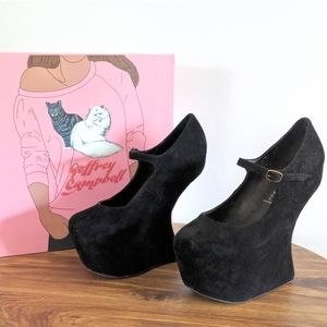 Jeffrey Campbell Nightwalk Platform Black Suede